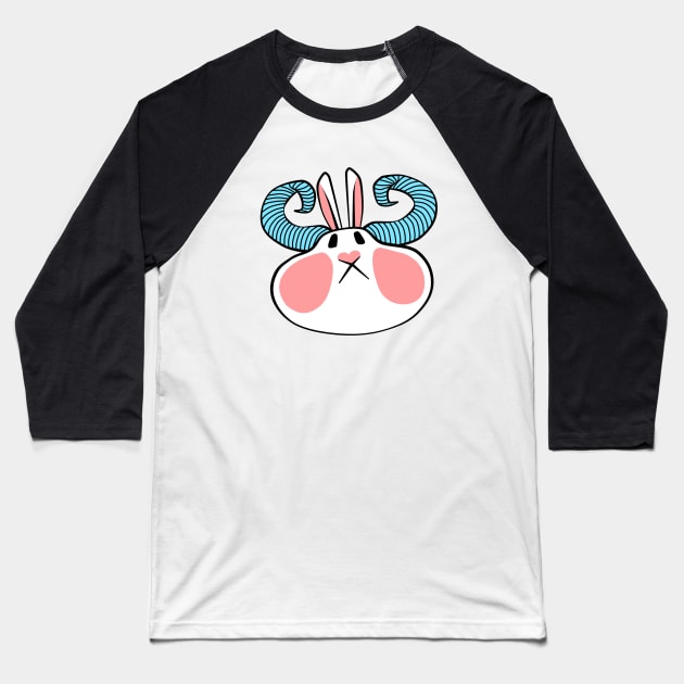 Chubby Bunny Baseball T-Shirt by steampunk-waltz